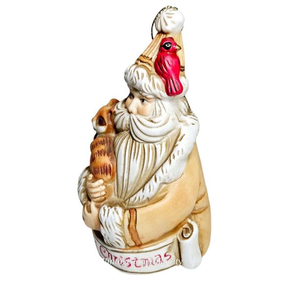 Christmas Vtg Collectible Ceramic Santa Claus Bell Ornament KSA Kurt S Adler Inc - Picture 12 of 12
